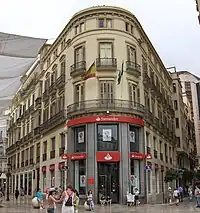 マラガのサンタンデール銀行店舗