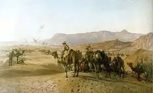 Camel corps at Magdhaba, H.S. Power, 1925