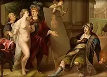 『カンパスペを描くアペレス』（画）ジェラール・ウィグマナ（英語版） (1673-1741)