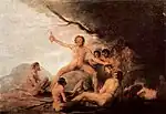 Scene of cannibalism, フランシスコ・デ・ゴヤ, 1800-1805, oil on canvas, 31 × 45&nbsp;cm.