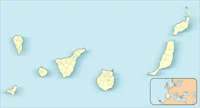 テイデ山の位置（カナリア諸島内）