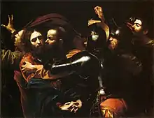 『キリストの捕縛』(1598年頃)カラヴァッジョ、ウフィツィ美術館(フィレンツェ