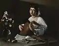 『リュートを弾く若者』（1596年頃）バドミントン・ハウス（グロスタシャー）