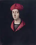バルトロメオ・ヴェネト『枢機卿イポリット・デステの肖像』1520年頃 シュテーデル美術館所蔵