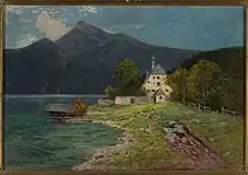 山間の湖畔の風景(1920)