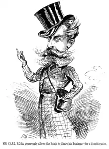 カール・ローザ。1888年の Entr'acte Annual より。
