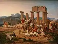 コリント神殿前のトルコ兵士
