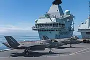 「クイーン・エリザベス」艦上のF-35B