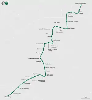 パリメトロ12号線路線図