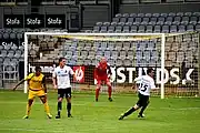 試合中のスタジアム