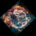ジェイムズ・ウェッブ宇宙望遠鏡のMIRIで撮影されたカシオペア座A
