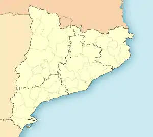 RCDEスタジアムの位置(カタルーニャ州内)