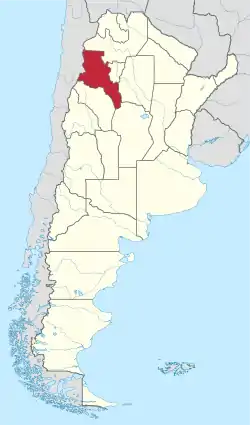 カタマルカ州の位置