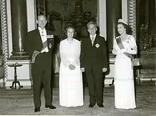 1978年6月、訪英したルーマニアのチャウシェスク大統領夫妻と女王夫妻