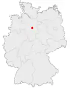 Deutschlandkarte, Position von Celle