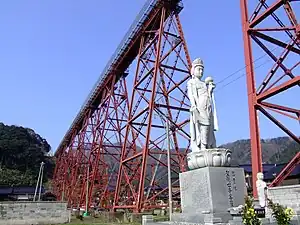 鉄橋下の慰霊碑(2006年3月7日)