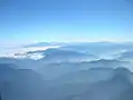 航空機から見た中央山脈