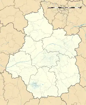ロシュ城の位置（サントル＝ヴァル・ド・ロワール地域圏内）