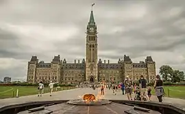 Parliament sits in the Centre Block in Ottawa