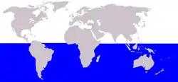 クロミンククジラの分布
