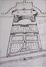 旧シャイヨ城、1588年頃の画