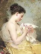 Jeune fille à la colombe