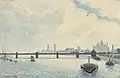 『チャリング・クロス橋』1890年。油彩、キャンバス、60 × 90 cm。ナショナル・ギャラリー（ワシントンD.C.）。