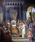 Charlemagne et Alcuin｢カール大帝の相談を受けるアルクィン｣