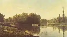 The banks of the Oise シャルル=フランソワ・ドービニー