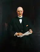 『チャールズ・ボーエン・クックの肖像』、1920年以前。油彩、キャンバス。142.1×111.4cm。イギリス国立鉄道博物館。