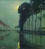 「ブルッヘの運河の夜景」
