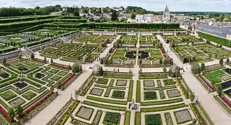 フランスのヴィランドリー城の菜園。