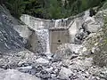コンクリート製の砂防ダム（フランス）