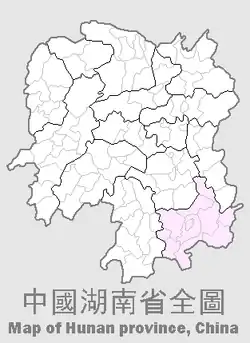 郴州市の位置