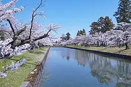 鶴ヶ岡城の堀