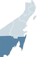 州内のチェトゥマルの位置の位置図