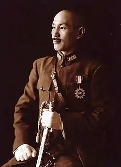 1950年から1975年の死去まで中華民国総統であった蔣介石。