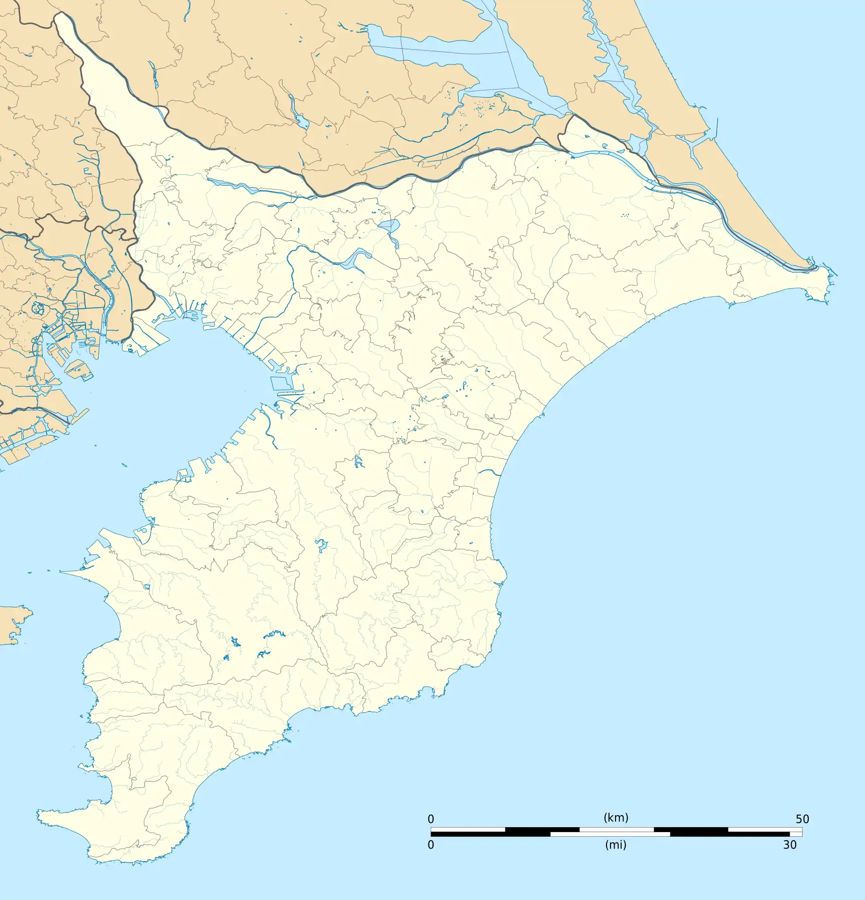 樹林寺 (香取市)の位置(千葉県内)