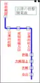 本佐倉線の路線変遷（伊篠付近, その2）