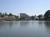 公園内から千葉市中心部方面を望む