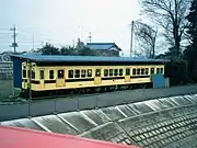 行田市の荒木児童公園に保存された800系クハ859(現在は撤去済)