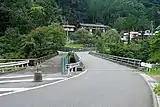 左岸側橋詰より望む神岡橋と新神岡橋。