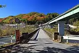 櫻橋の右岸側橋詰より望む。