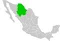 メキシコ内のチワワ州の位置の位置図