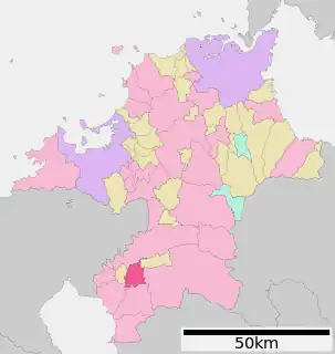 筑後市位置図