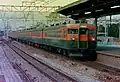 167系電車による季節急行「ちくま2号」「くろよん」（1985年1月 新大阪駅）