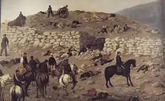 硝石戦争のチョリヨスの戦いにおけるチリ軍の突撃