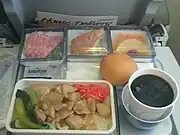 中華航空の機内食(2014年10月の撮影)