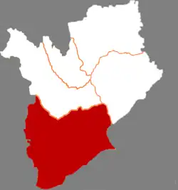 白城市中の通楡県の位置