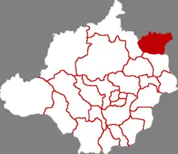 保定市中の涿州市の位置